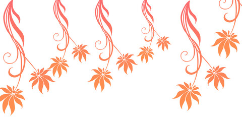 Seamless flower and leaf background design