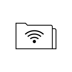 Wifi folder icon. Internet folder eps ten