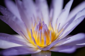close up of a purple lotus