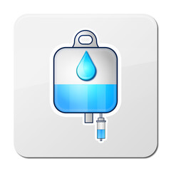 intravenous infusion set long shadow flat style medic icon illustration, 2d graphic