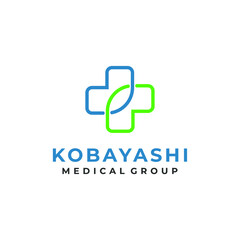 Medical Pharmaceutical Health Care Modern Line Logo Design