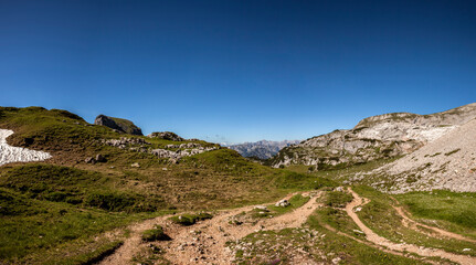 Obraz premium Panorama view of Rofan mountains in Tyrol, Austria