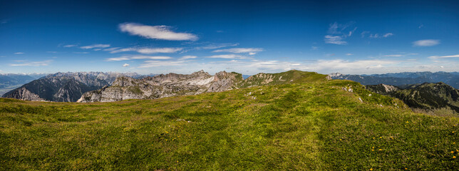 Obraz na płótnie Canvas Panorama view Vorderes Sonnwendjoch mountain in Tyrol, Austria