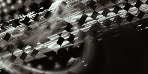 iridescent dark abstract background. Metallic hues, the image conveys the dynamics of movement