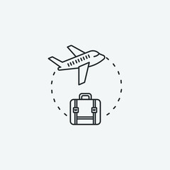 Travelling vector icon illustration sign