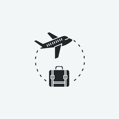 Travelling vector icon illustration sign