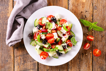 greek salad with feta cheese