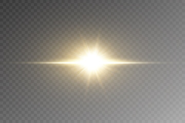 Vector transparent sunlight special lens flare light effect. PNG. Vector illustration .