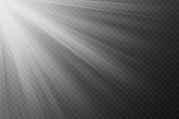 Vector transparent sunlight special lens flash light effect.front sun lens flash. Vector blur in the light of radiance