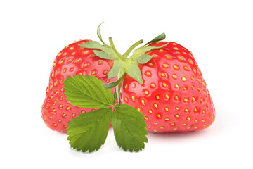 Strawberries isolated on white