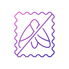 Moth repellent outline icon. Fabric feature. Textile industry. Insect protection. Gradient symbol