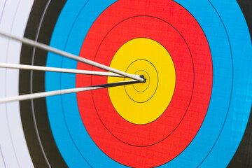 Arrows in bull's eye