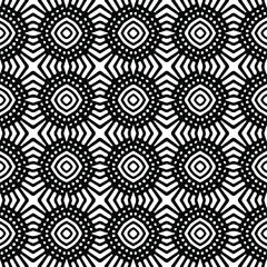  floral seamless pattern background.Geometric ornament for wallpapers and backgrounds. Black and white pattern. 