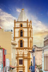 Colonial bell tower of the 'La Soledad' church, Camaguey, Cuba