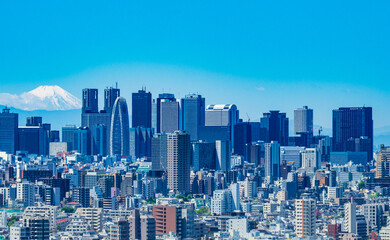 Obraz premium 富士山と新宿副都心