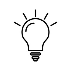 Bulb Linear Vector Icon Design