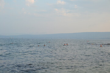 Naklejka premium fishing in the sea