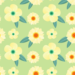 Hand drawn abstract floral pattern background. Vector.