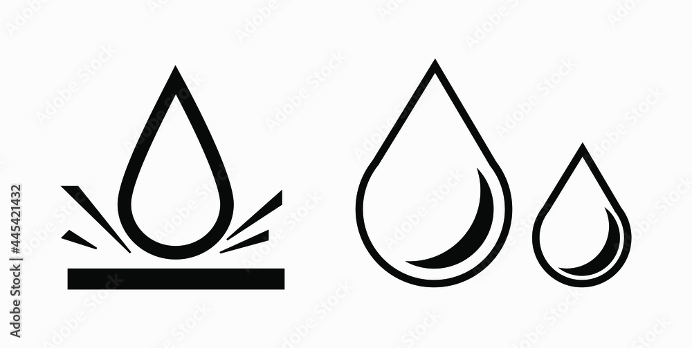 Poster blood drop icon isolated minimal single flat linear icon for application and info-graphic. commercia