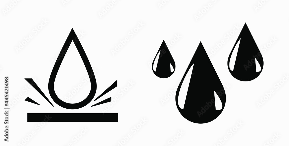 Poster blood drop icon isolated minimal single flat linear icon for application and info-graphic. commercia