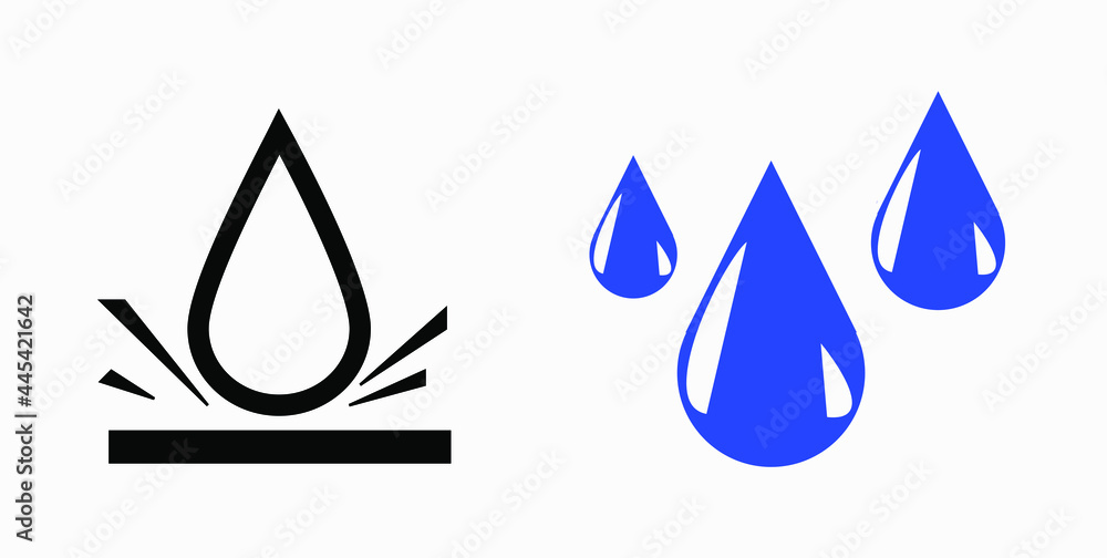 Poster blood drop icon isolated minimal single flat linear icon for application and info-graphic. commercia