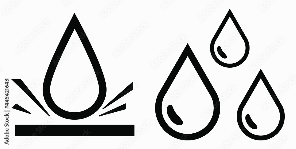 Poster blood drop icon isolated minimal single flat linear icon for application and info-graphic. commercia