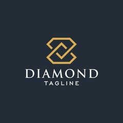 Fototapeta premium Diamond Luxury logo design inspiration