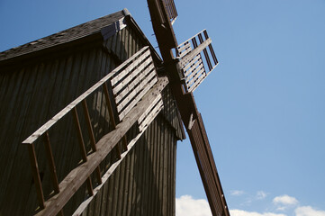 Old windmill - historic agriculture wind mill