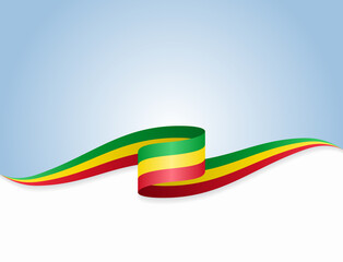 Malian flag wavy abstract background. Vector illustration.