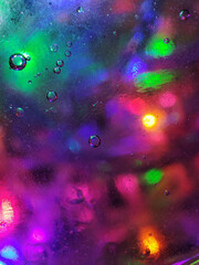 Obraz na płótnie Canvas Abstract, colorfull, Close-up macro water and oil, wallpaper, background stock image