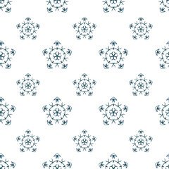 Naklejka na ściany i meble monochrome textile repeat pattern, seamless vector repeat pattern for textile, product packaging, gift cover, fabric and other seamless print work, pattern swatches added to the swatch panel.