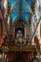 Fototapeta na wymiar Saint Mary Basilica in Krakow, Poland