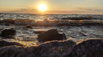 sunset over the sea