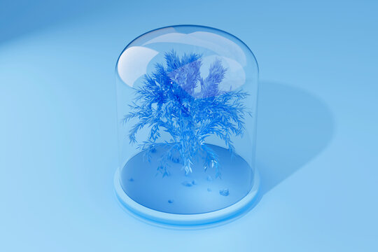 Digitally generated image of tree in jar