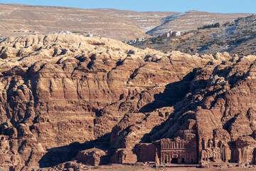 royal tombs Petra Jordan old nabatean town