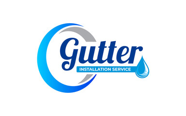 Illustration graphic vector of gutter installation and repair service logo design template