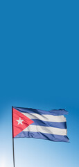 Cuban flag waving in wind.
