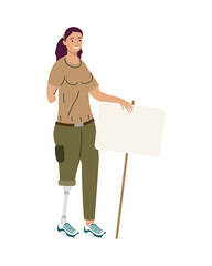 woman with leg prosthesis