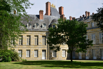 Fototapeta na wymiar Fontainebleau, France - july 21 2017 : historical castle