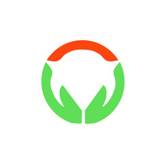 Hand Save Creative Concept Logo Design Template