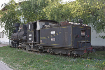 Fototapeta na wymiar Steam locomotive. Museum exhibit in Belgrade