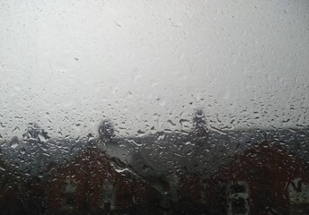 water drops on the window