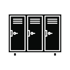 Locker Icon. School lockers sign. Vector illustration.