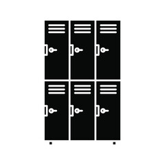 Locker Icon. School lockers sign. Vector illustration.