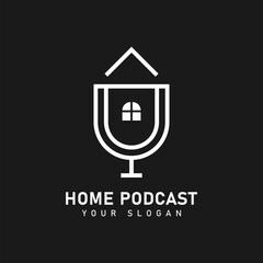 Home Podcast Logo, Podcast Logo Design