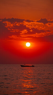 sunset over the sea