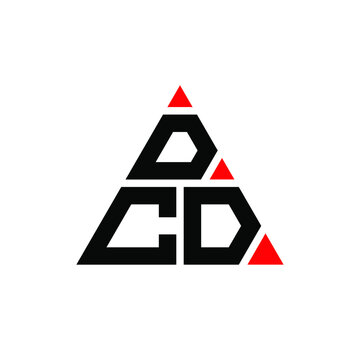 DCD triangle letter logo design with triangle shape. DCD triangle logo design monogram. DCD triangle vector logo template with red color. DCD triangular logo Simple, Elegant, and Luxurious Logo. DCD 