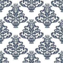 Vector damask vintage baroque scroll seamless ornament swirl. Victorian monogram heraldic shield swirl.Retro floral leaf pattern border foliage antique  acanthus calligraphy engraved tattoo. Tile