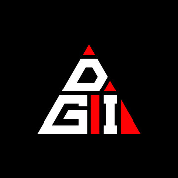 DGI triangle letter logo design with triangle shape. DGI triangle logo design monogram. DGI triangle vector logo template with red color. DGI triangular logo Simple, Elegant, and Luxurious Logo. DGI 