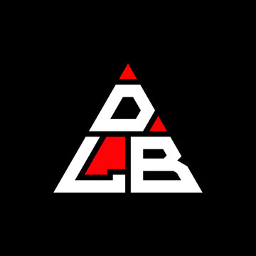 DLB triangle letter logo design with triangle shape. DLB triangle logo design monogram. DLB triangle vector logo template with red color. DLB triangular logo Simple, Elegant, and Luxurious Logo. DLB 